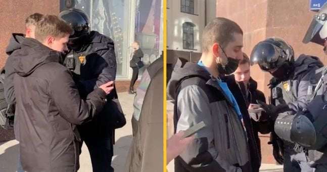 image for Moscow police demand people's phones and read their messages