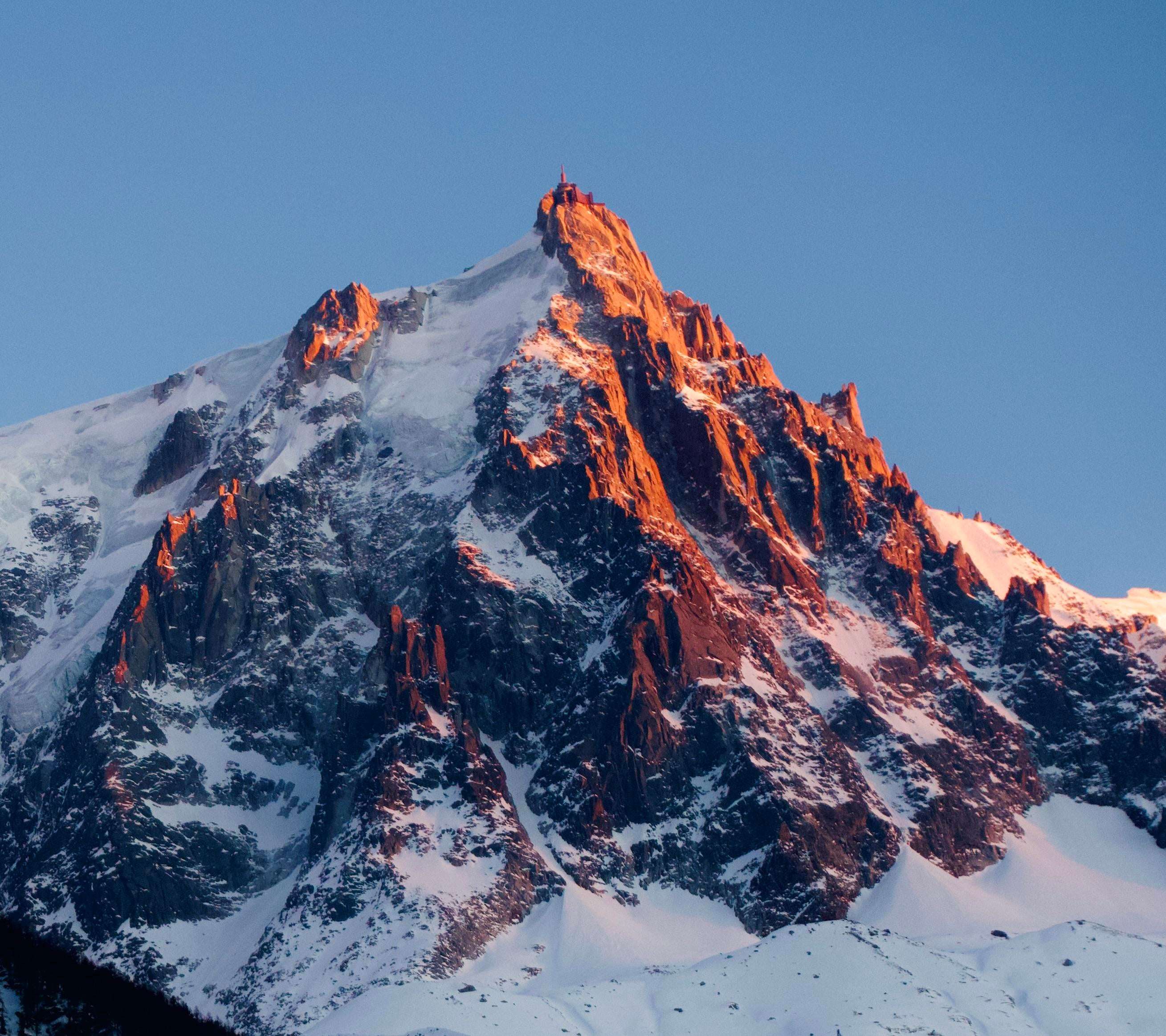 image showing ITAP of Aguille du Midi at Sunset
