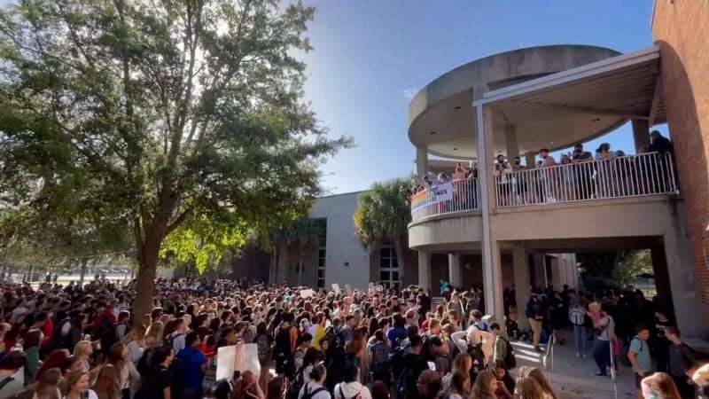 image for Florida students participate in massive walkout to protest the 'Don't Say Gay' bill