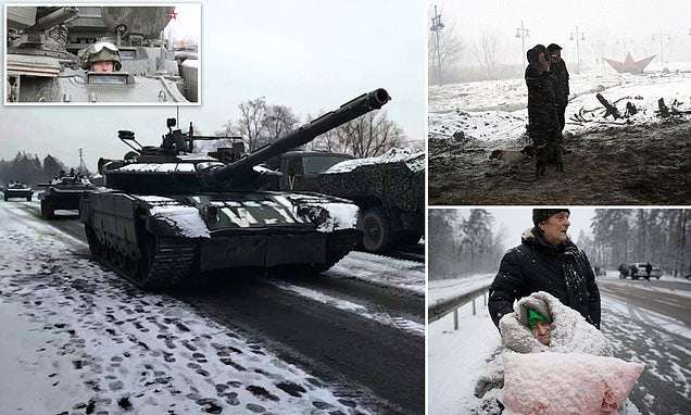 image for Stranded Russian troops face dying in tanks that become '40-ton iron freezers' during -20C cold snap