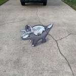 image for [OC] I drew a chalk dinosaur on my driveway.