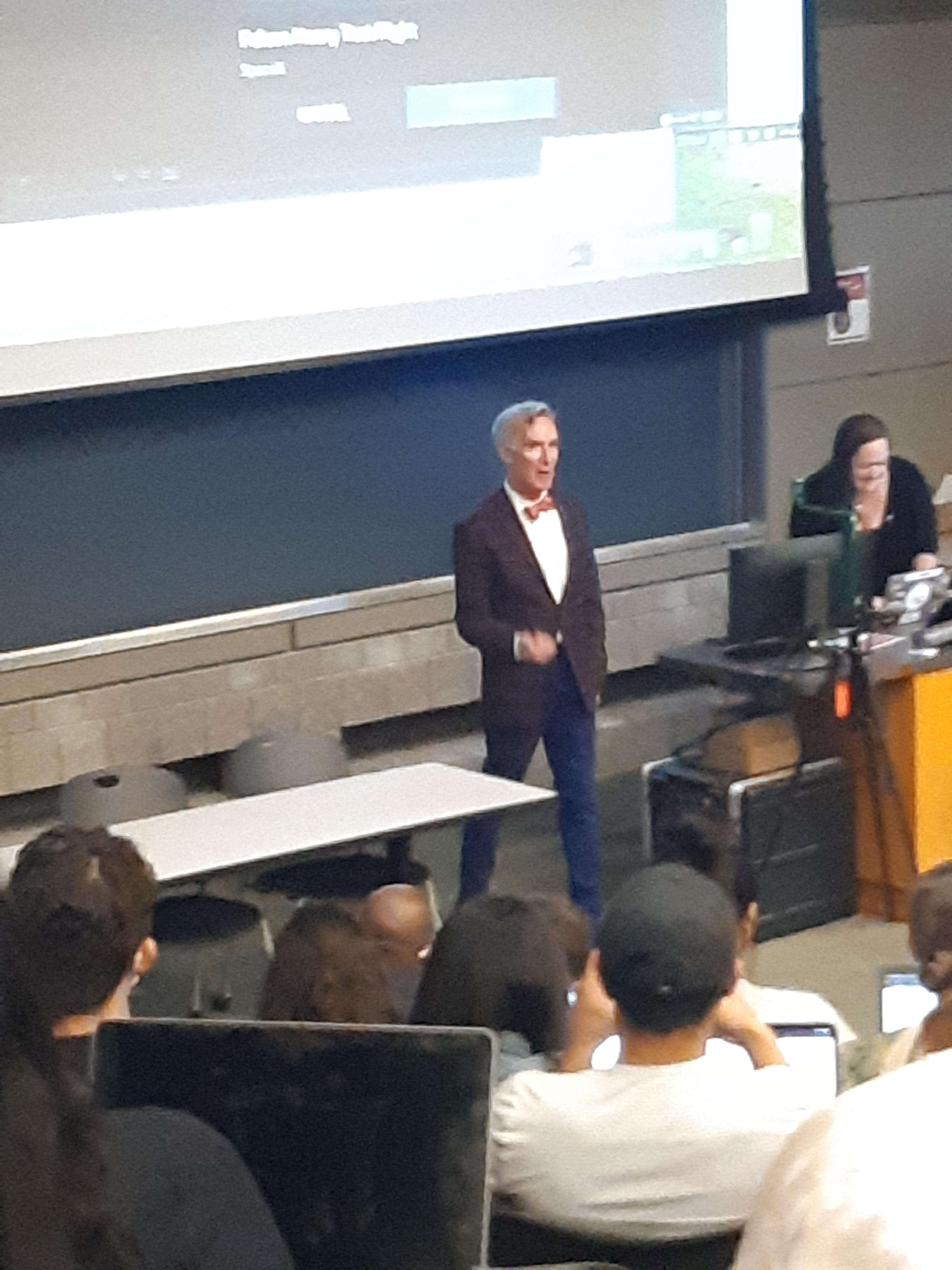 image showing Bill Nye taught my Astronomy lecture yesterday!