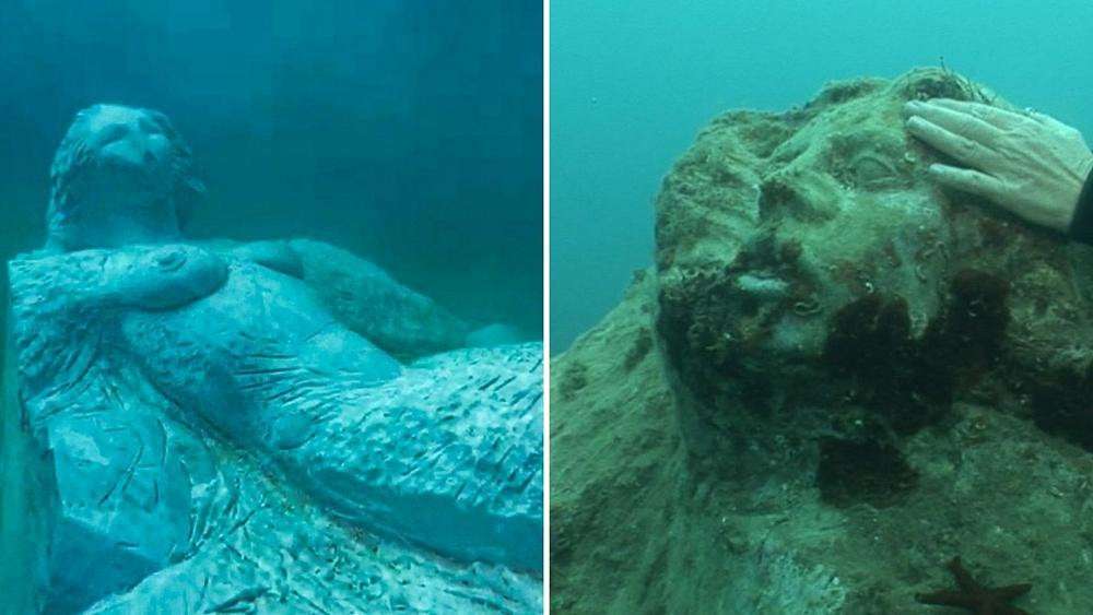 image for Italian fisherman sinks illegal trawlers with 'other-worldly' underwater sculptures
