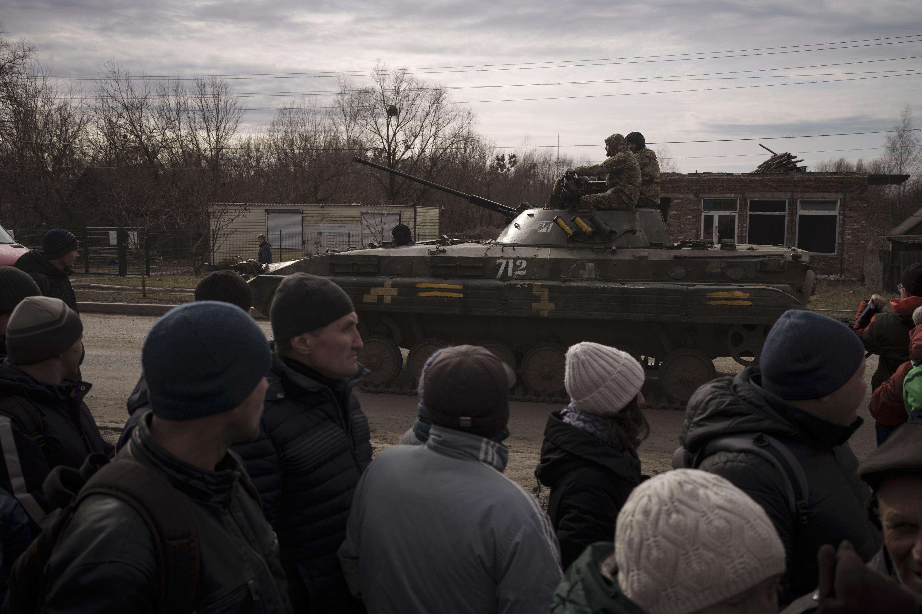 image for After Russian forces pull back, a shattered town breathes