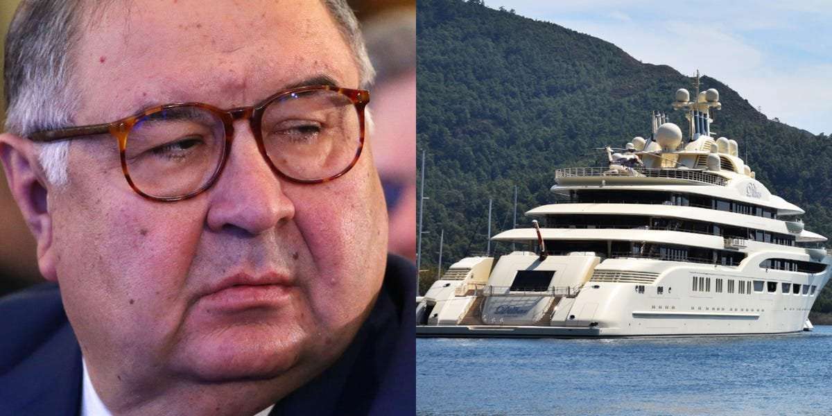 image for Russian oligarch Alisher Usmanov's $735 million superyacht Dilbar — the largest in the world — has been impounded in Germany
