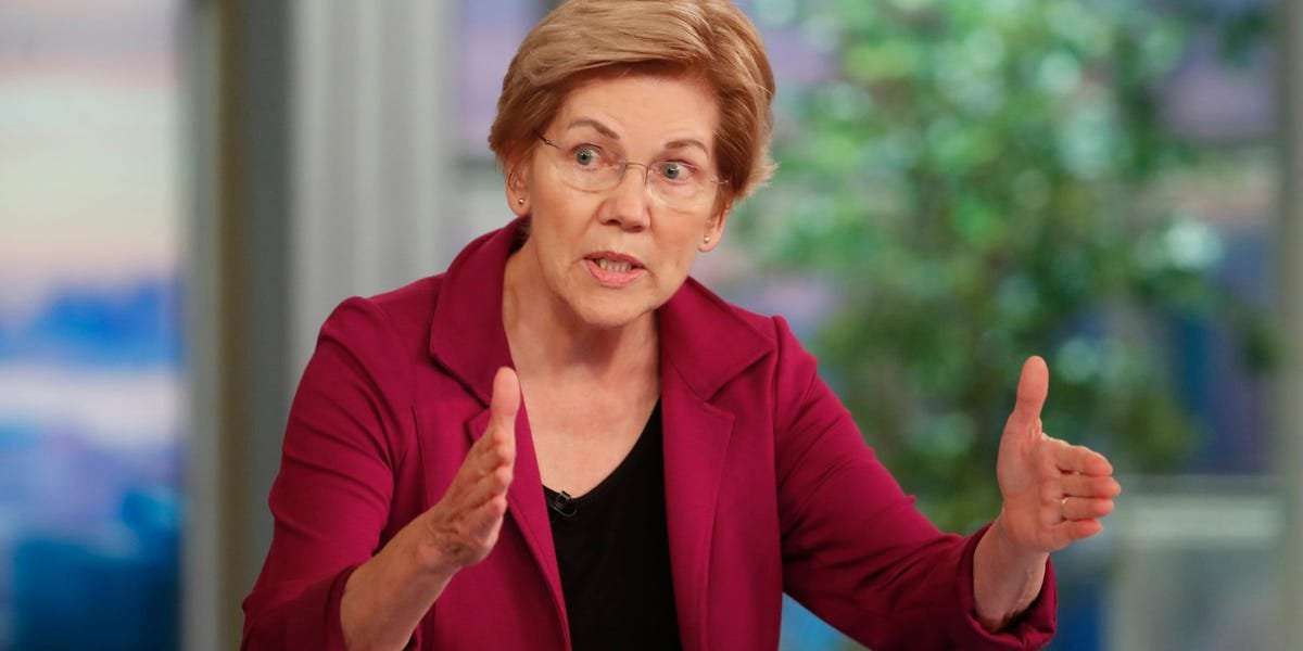 image for Elizabeth Warren says her bill to ban Congress from owning stocks will 'clean up the filth on the floor'