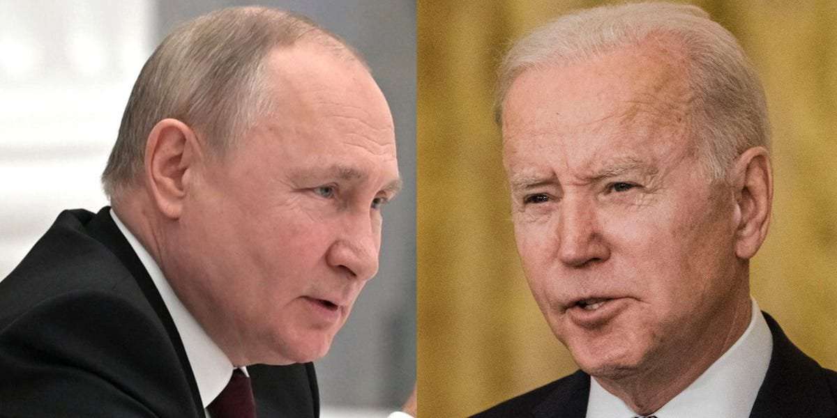 image for Biden says Putin is 'banking on us losing interest' in continuing sanctions, but the US can aid Ukraine for 'a long time'