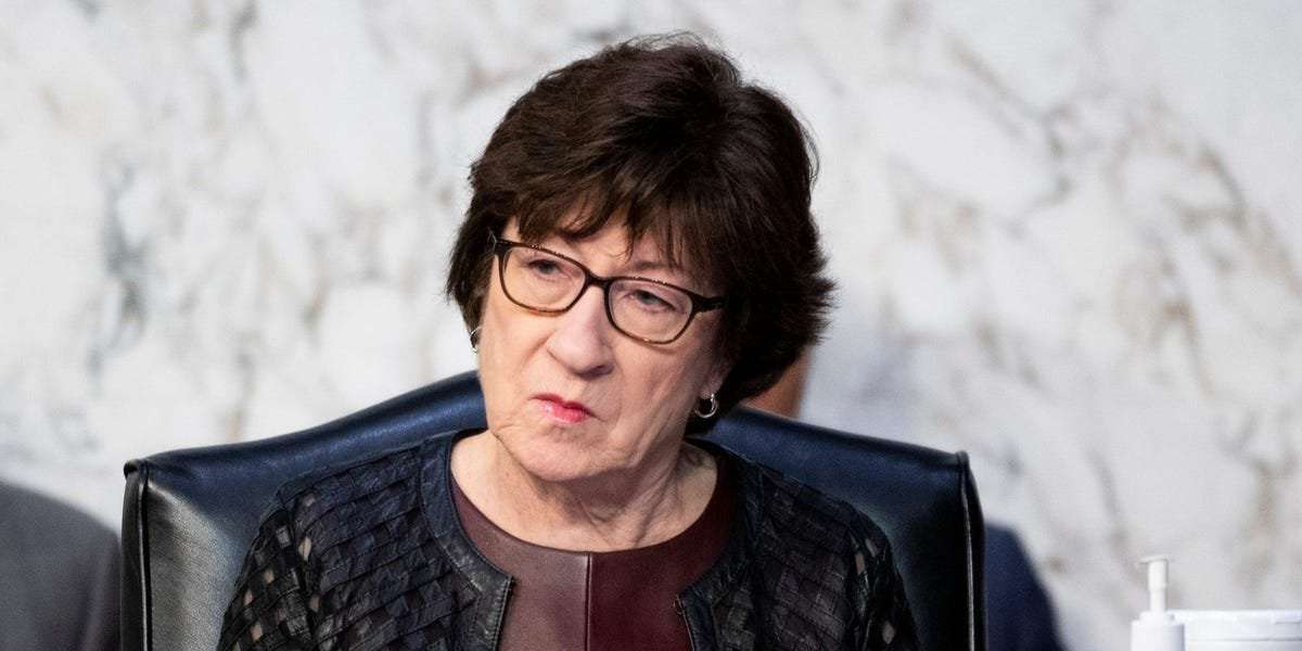 image for Susan Collins called the police to report 'defacement of public property' after someone wrote an abortion-rights message in chalk on a public sidewalk outside her house