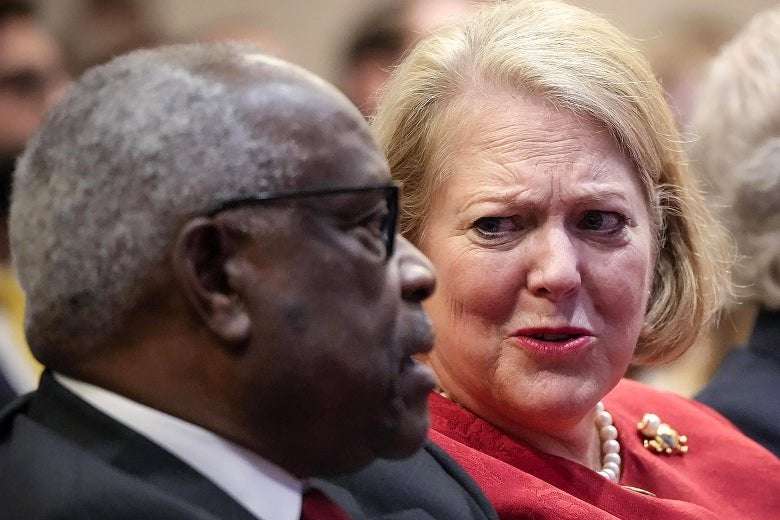 image for Clarence and Ginni Thomas Are Telling Us Exactly How the 2024 Coup Will Go Down