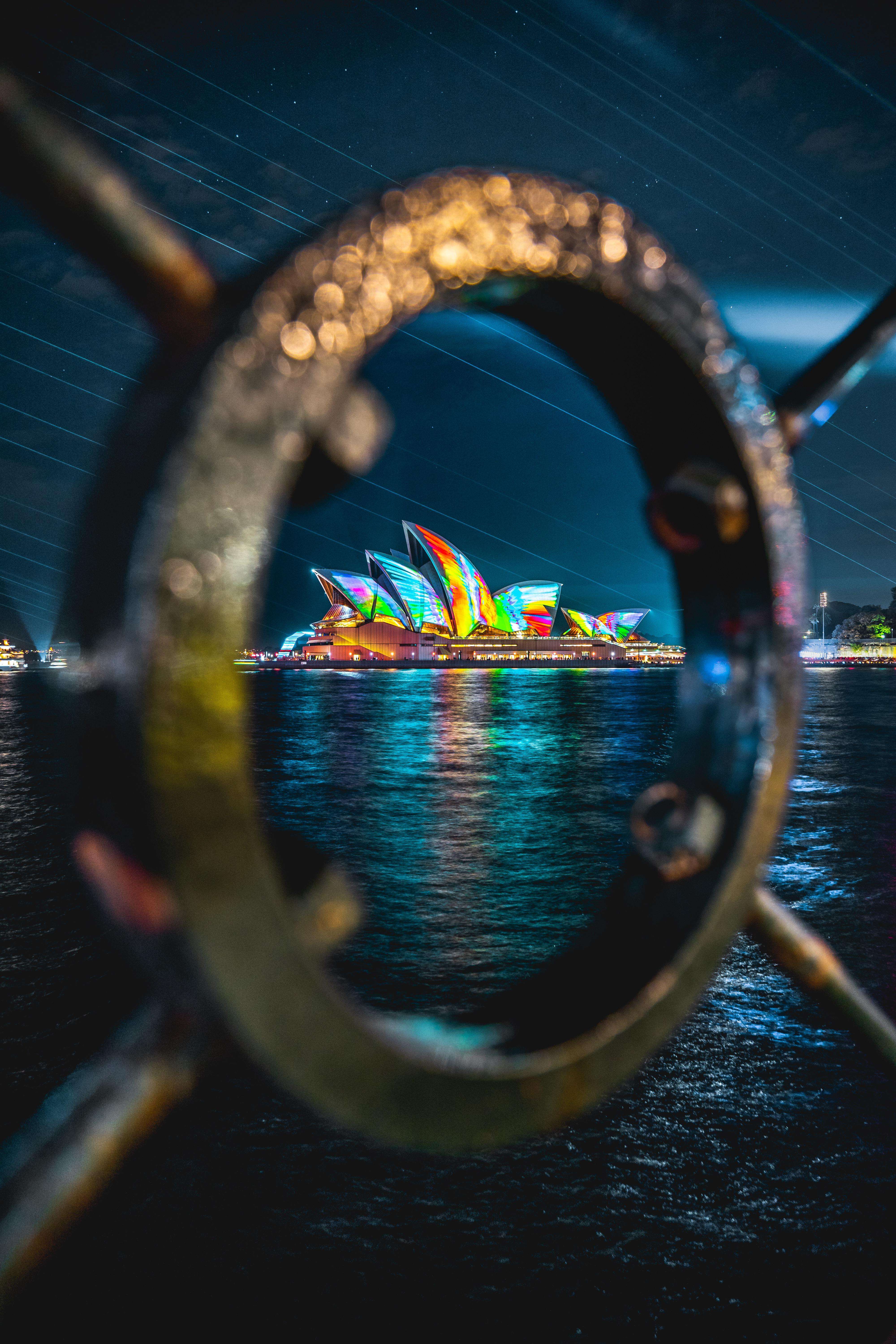 image showing ITAP of the Sydney Opera house during Vivid Sydney