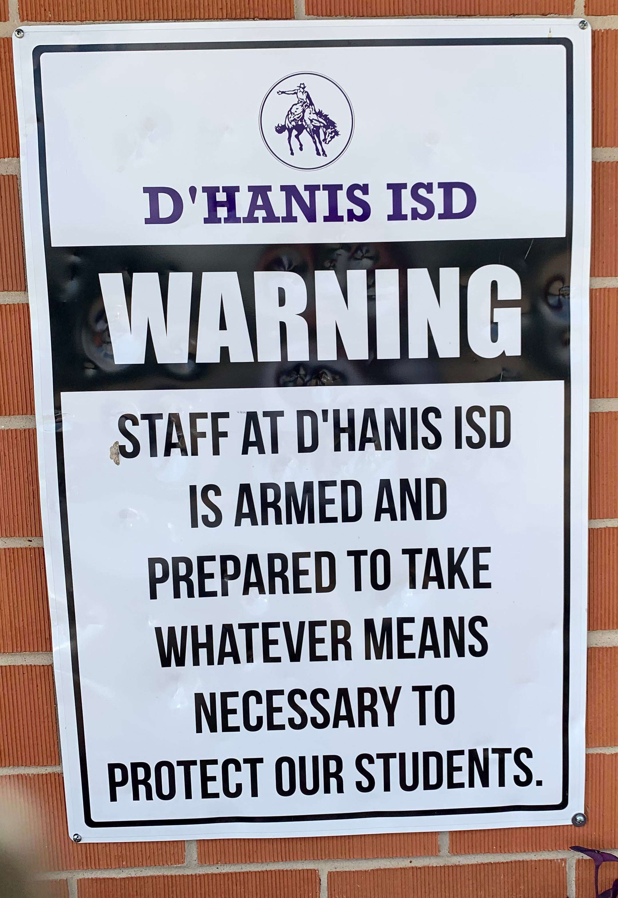 image showing [OC] This sign on a school near Uvalde, TX