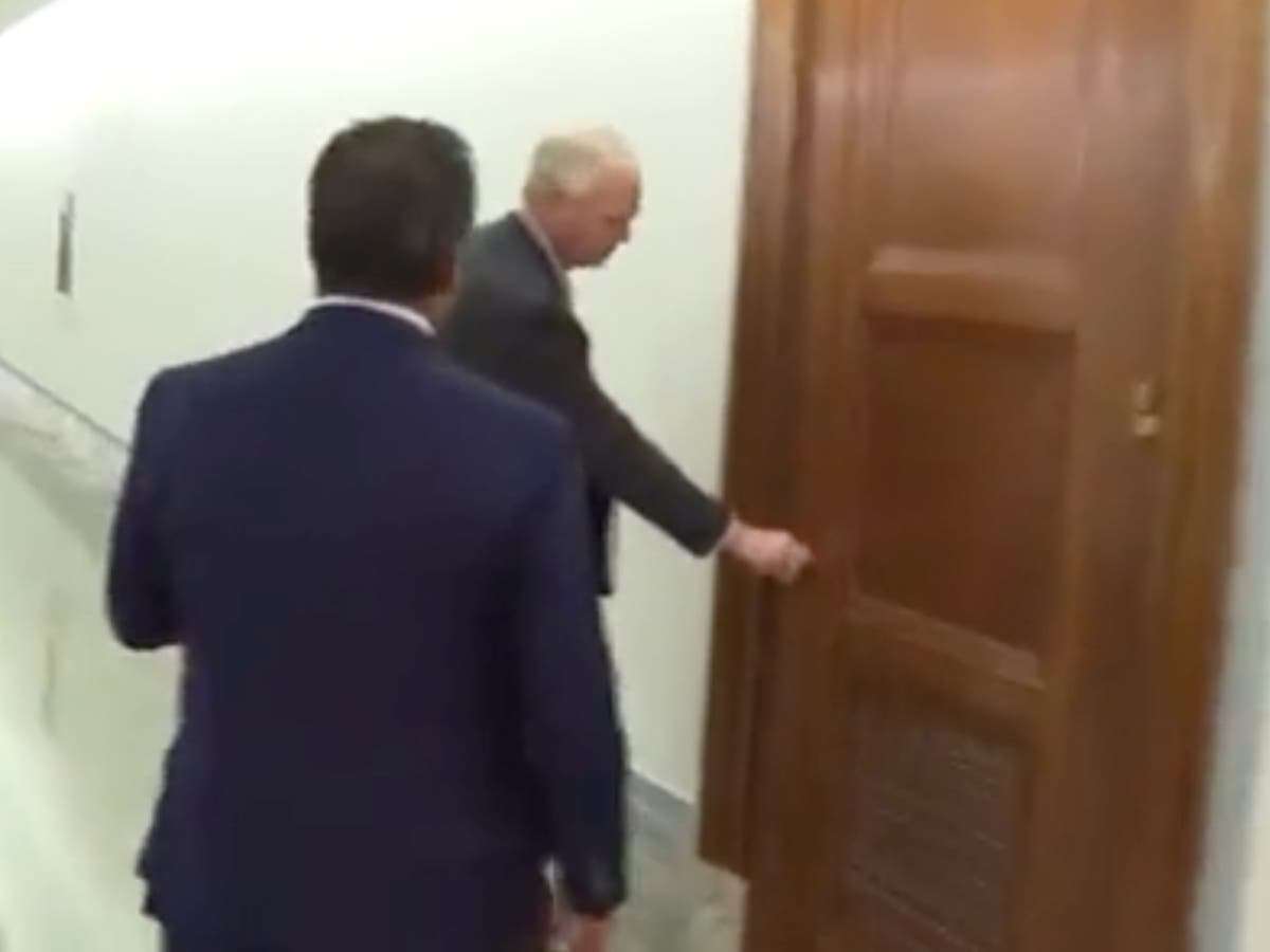 image for Senator who has received $1m from NRA runs into a locked door trying to avoid Texas shooting questions