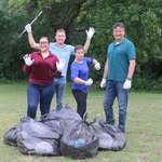 image for [OC] We cleaned nearly 150lbs of trash out of the waterway behind our corporate office. #Trashtag