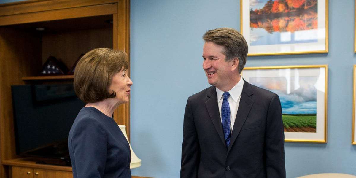 image for Trump officials privately mocked pro-choice Susan Collins for backing Brett Kavanaugh and called her a 'cheap date,' report says