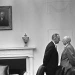image for LBJ confronts Sen. Richard Russell, the leader of the filibuster against the Civil Rights Act 1964