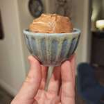 image for My wife took a ceramics class this week. She made me this ice cream bowl. It's small, but adorable.