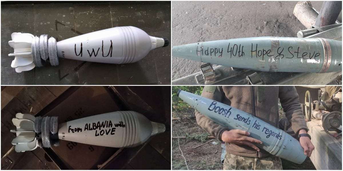 image for Ukrainian soldiers raise money by writing custom notes on artillery shells for $40 before firing them at Russians