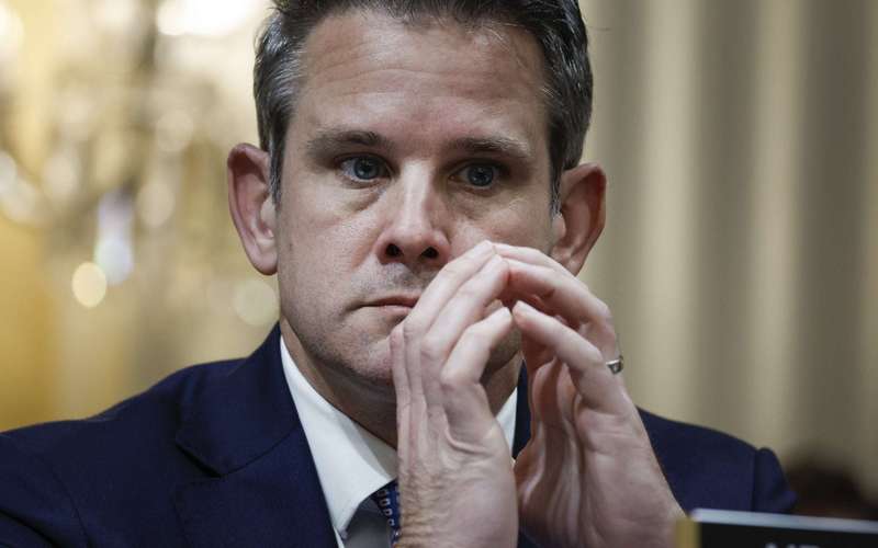 image for Adam Kinzinger Warns Churches Have Become 'House of Worship' to Trump