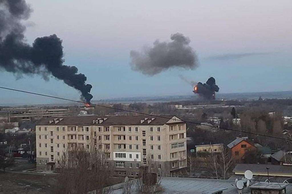 image for Russian ally Belarus unleashes rocket air strike into northern Ukraine