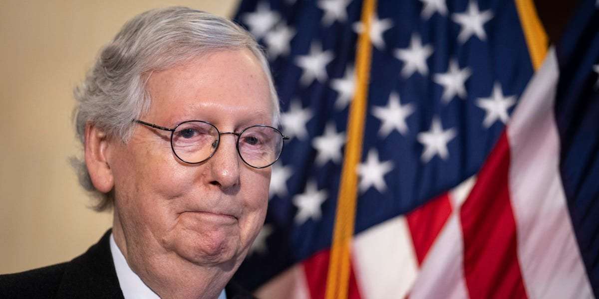 image for Mitch McConnell says the labor shortage will be solved when people run out of stimulus money because Americans are 'flush for the moment'