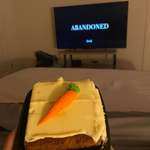 image for [OC] Carrot cake & a scary movie that actually really sucks.. oh well happy 31st birthday to me :)