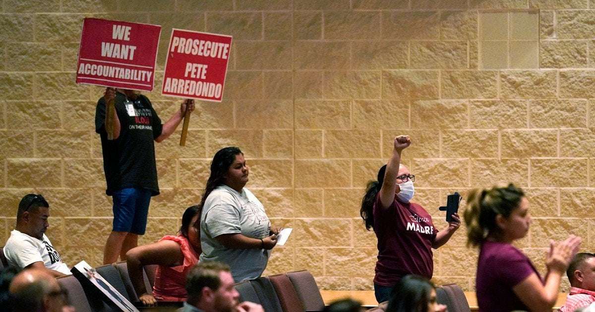 image for Angry and heartbroken Uvalde parents flood school board meeting with demands for new leadership
