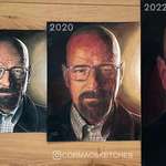 image for (OC) 4 years of drawing Walter White to show my progress, timelapses in the comments
