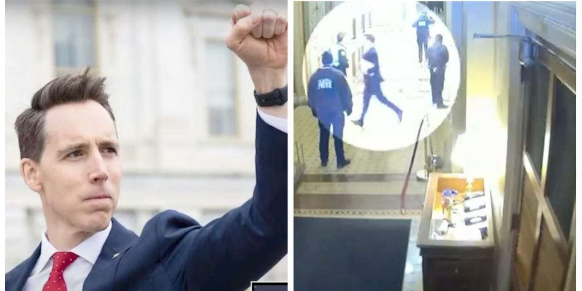 image for Missouri Democrats are planning a 'Hawlin' Hawley' 5K race after the GOP senator was shown running from January 6 rioters
