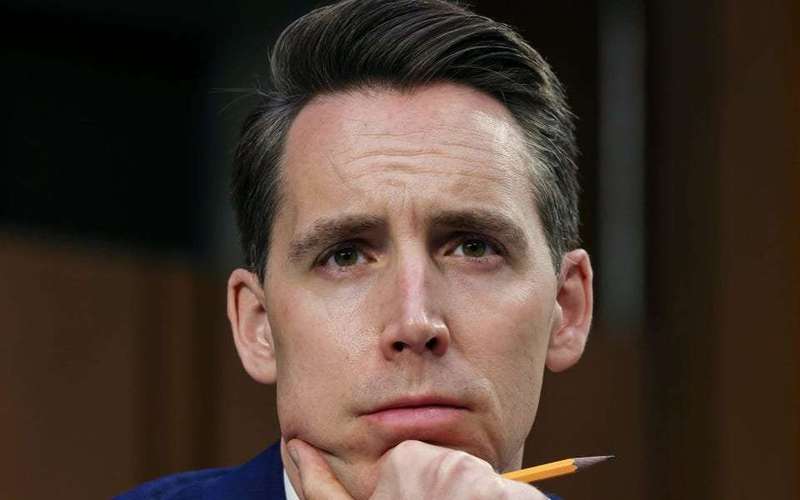 image for Josh Hawley responds to video-turned-meme of him running away from a pro-Trump mob on January 6 saying he won't run from feud with 'liberals'