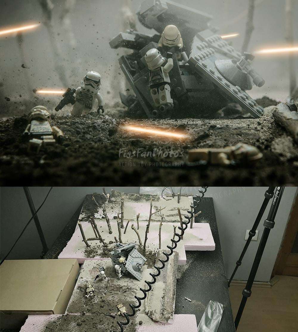 image showing I Made A SW Battlefield Photo With Foamboard And Branches From The Park. I hope you will like it! :)