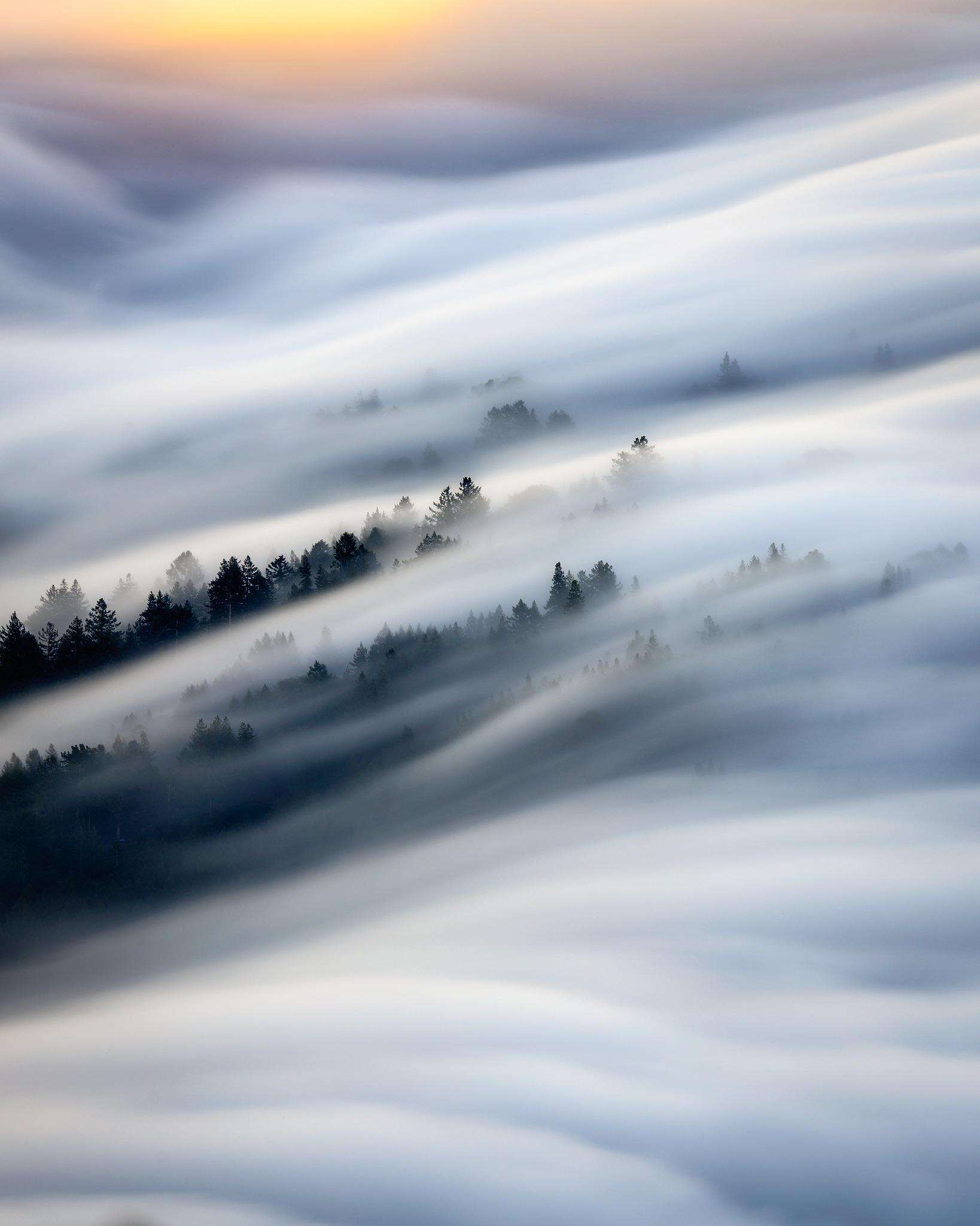 image showing ITAP of the fog waves on Mt. Tamalpais