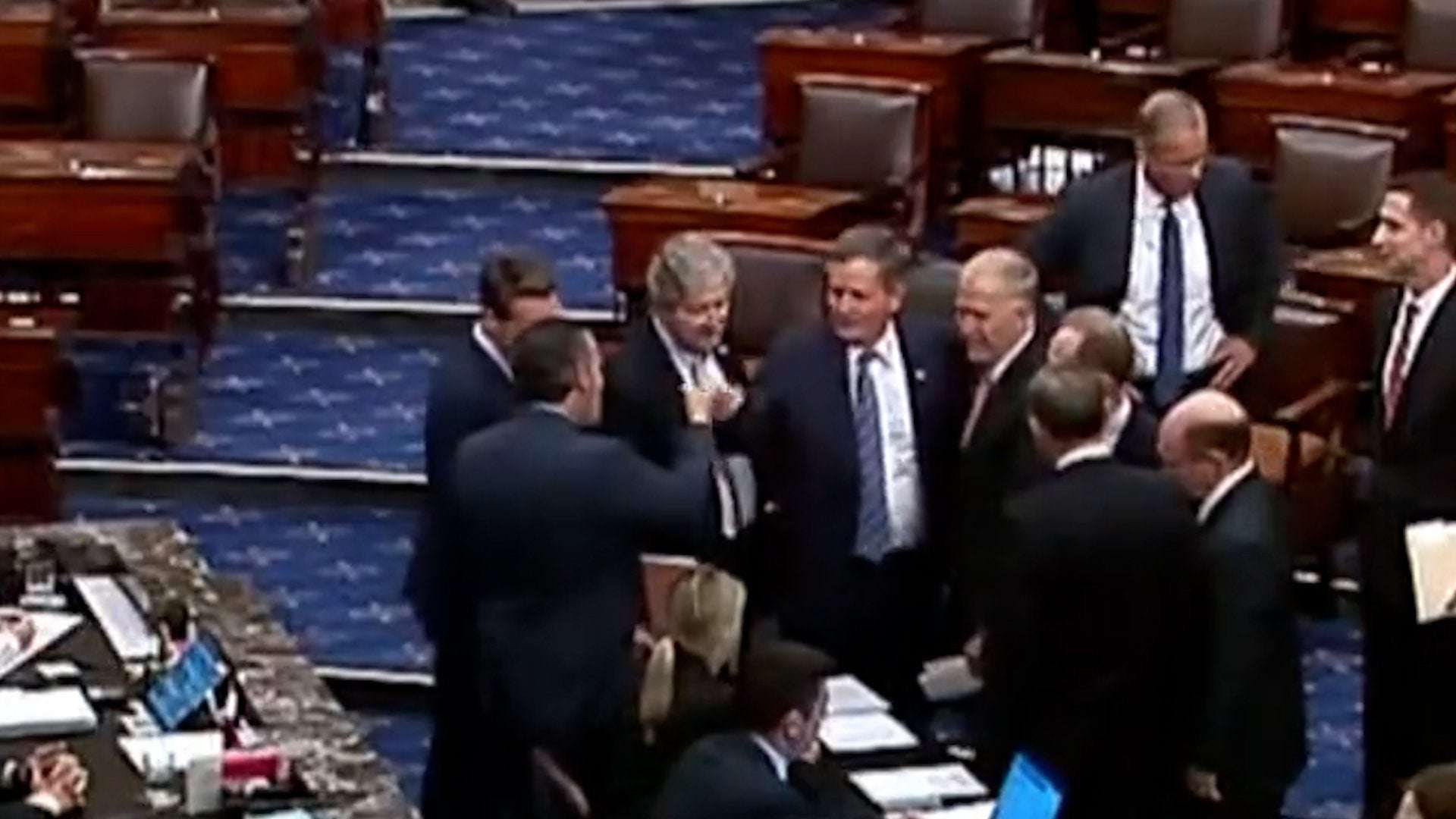 image for Video Shows Republicans Fist Bumping After Blocking Veteran Healthcare Bill