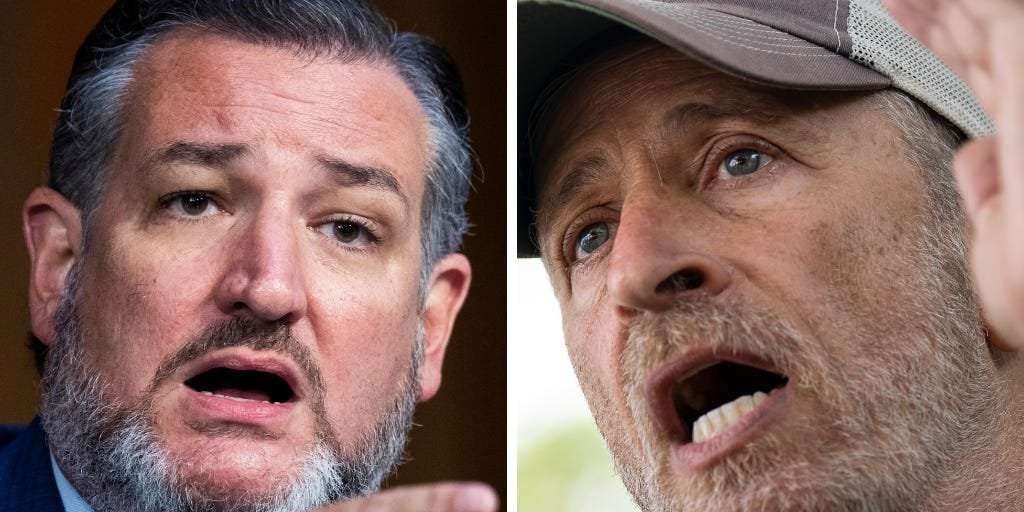 image for Jon Stewart goes to war on Twitter with Ted Cruz over veterans' healthcare: 'I'll go slow cuz I know you only went to Princeton and Harvard'