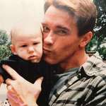 image for [OC] Here’s Arnold Schwarzenegger kissing me as a baby. I post it every year for his birthday!
