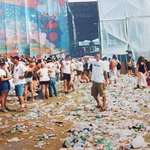 image for [oc] Woodstock '99. me posing amongst the tons of litter