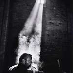 image for Stunning photo of Orson Welles smoking a cigar - the light is fantastic.