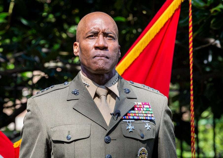 image for Gen. Michael Langley becomes the Marine Corps' first Black four-star general