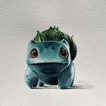 image for I painted Bulbasaur with watercolours