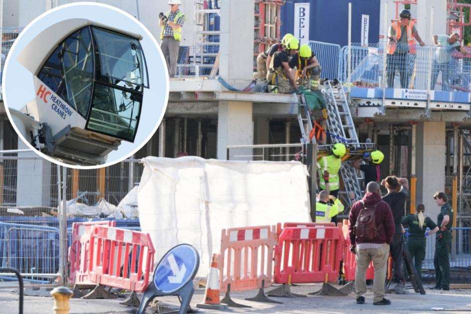 image for Builder hit by bottle of pee dropped from crane in Worthing