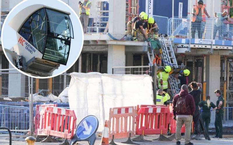 image for Builder hit by bottle of pee dropped from crane in Worthing