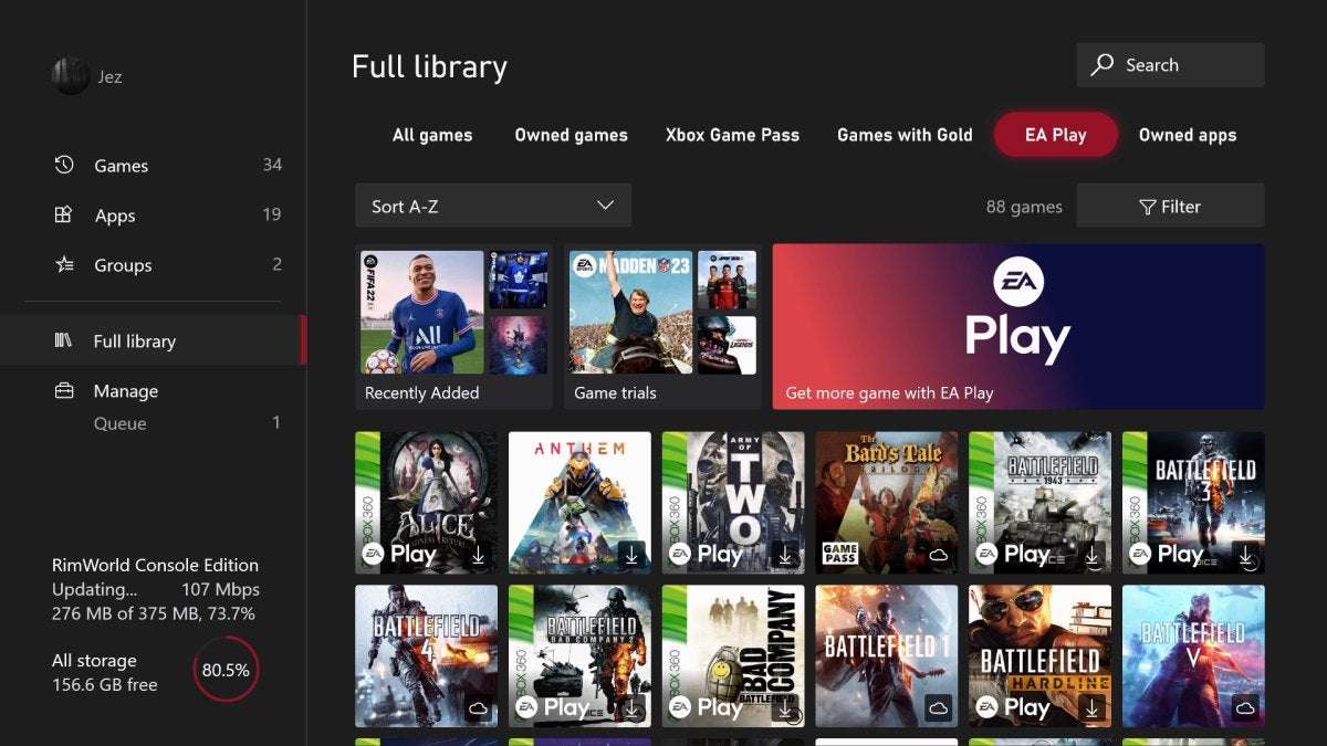 image for Xbox has revamped the Games & Apps library with a new interface