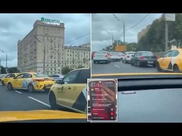 image for Russian taxi app hacked with hundreds of drivers ordered to same location, causing huge traffic jams in Moscow (video)