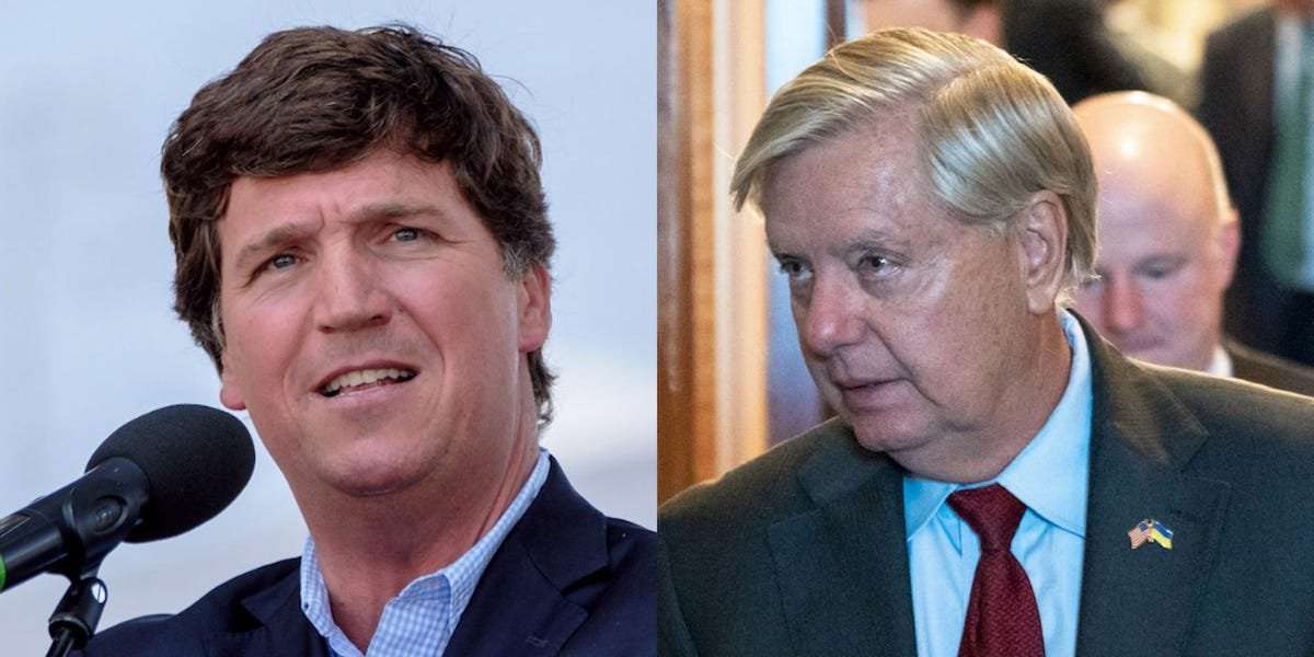 image for Tucker Carlson says GOP candidates shouldn't 'emulate' Sen. Lindsey Graham: 'Your job is to make fun of Lindsey Graham and to disavow Lindsey Graham'