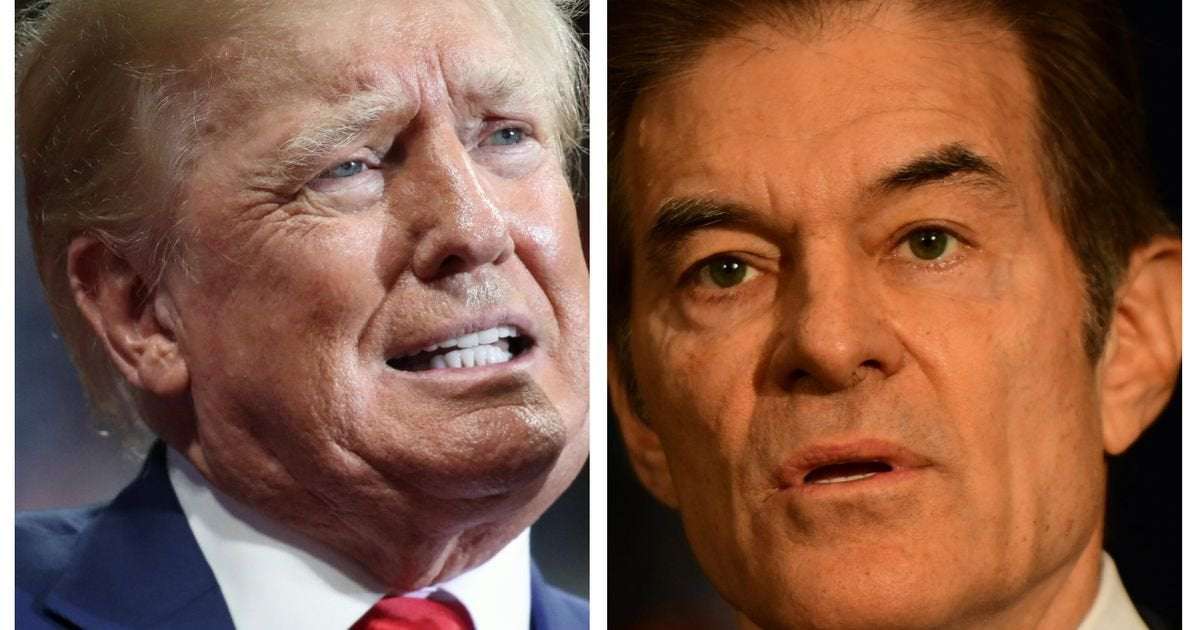 image for Dr. Oz Throws Trump Under Bus, Says He Would Have Certified Biden's Election