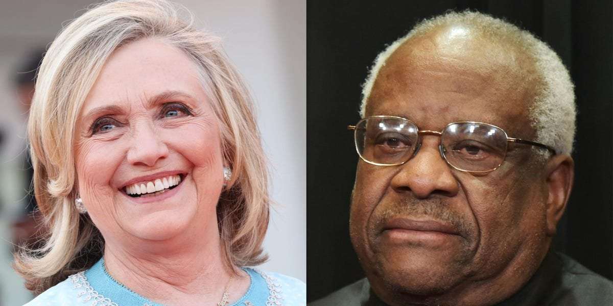 image for Hillary Clinton to Supreme Court Justice Clarence Thomas: 'Don't you want to retire?'