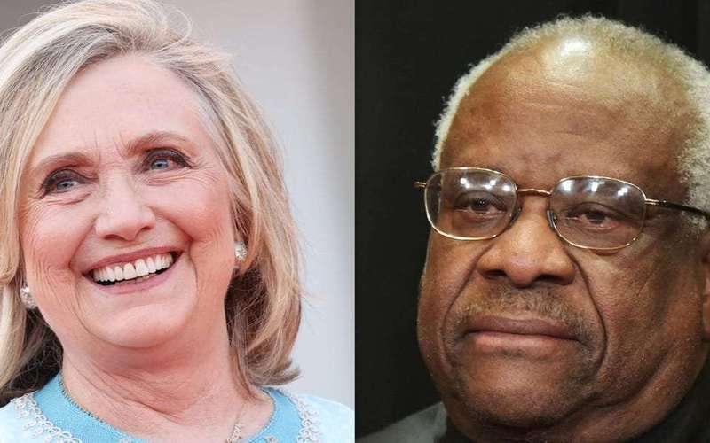 image for Hillary Clinton to Supreme Court Justice Clarence Thomas: 'Don't you want to retire?'