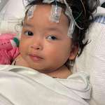 image for My daughter, Violet, finishing her EEG after having a seizure at school.