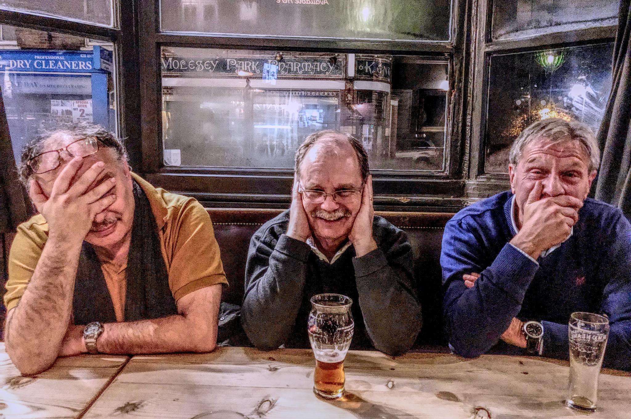 image showing ITAP of three of my friends at the pub