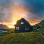 image for ITAP of sunset in Kirkjubøur, Faroe Islands