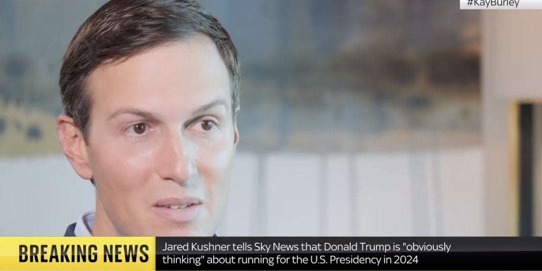 image for Watch Jared Kushner Wilt When Asked Repeatedly Why Trump Was Hoarding Top-Secret Documents